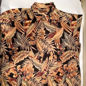 Hawaiian Shirt -  Tori Richard Black/Gold 2XL (XXL)